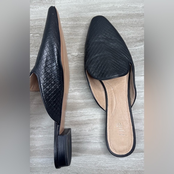 J. Jill Embossed Leather Pointy Toe Flat Mules Womens Size 9 - Picture 8 of 13